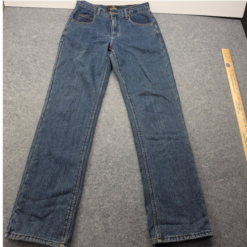 RedHead Mens Straight Leg Jeans Medium Wash Denim Blue Outdoor Flannel Lined